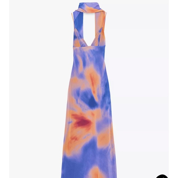Zara Foulard Print Long Dress - Picture 1 of 3